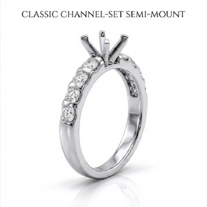 Bague de fiançailles intemporelle en or blanc massif 18 carats avec diamant naturel 0,50 ct, monture classique à 4 griffes partagées, fournisseur fiable - Product Image 1