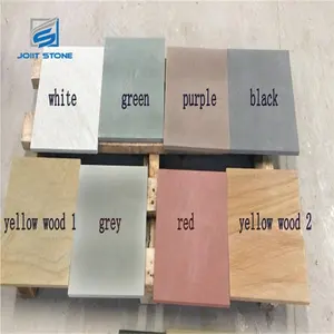 China Fabrik Direkt Weiß Grün Schwarz Lila Grau Rot Gelb Holz Geschliffen Wand Dekoration Sandstein Farbe