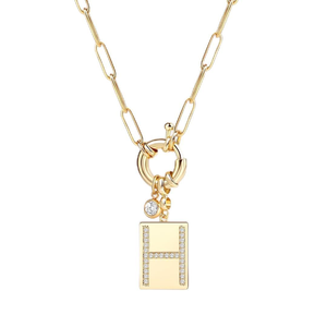 Hongtong สร้อยคอทองแดง <span class=keywords><strong>B2</strong></span>-317มาใหม่จี้เริ่มต้นสำหรับผู้หญิงเครื่องประดับแฟชั่นหัวเข็มขัดออกแบบใหม่ <span class=keywords><strong>O</strong></span> CHAIN - Product Image 6