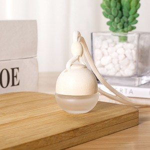 Sang Trọng 6Ml Trong Kho Mini Bóng Hình Dạng Treo Rỗng Glass <span class=keywords><strong>Reed</strong></span> Xe Khuếch Tán Chai Với Sợi Dây Thừng - Product Image 1