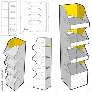 Supports d'affichage pliables économiques pour la vente au détail, personnalisés et imprimés sur mesure, très demandés - Product Image 3