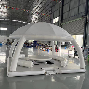 Muelle inflable Plataforma flotante Entretenimiento acuático Balsa Sombrilla Ocio Aqua Cabanas Muelle Inflable Isla flotante Tienda - Product Image 5