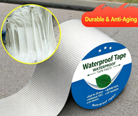 Bande de caoutchouc butyle imperméable simple face avec feuille d'aluminium, membrane imperméable haute résistance résistante aux UV pour murs de tuyaux et toitures