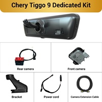 Caméra de tableau de bord avec rétroviseur intelligent pour Chery Tiggo 9 H8 Pro, 2K, 8,2 pouces, double objectif avant et arrière, certifiée CE FCC, d'origine usine