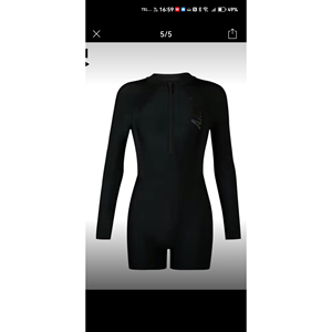 ชุดว่ายน้ำฟิตเนสสีดำแขนยาวของผู้หญิง - Product Image 2