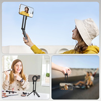 Support de téléphone portable rotatif à fixation rapide double face avec base magnétique, mini trépied portable en alliage d'aluminium, accessoires de bureau universels