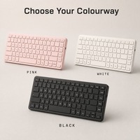 Keyboard Nirkabel AI Copilot Key 78 Tombol Silent Ultra-Thin QWERTY Scissor Switch 2.4G USB-C untuk iPad Laptop Tablet