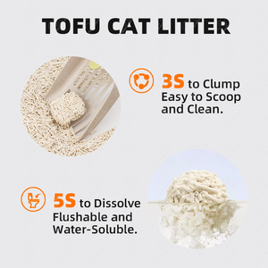 Vente <span class=keywords><strong>flash</strong></span> Premium Contrôle des odeurs à faible <span class=keywords><strong>suivi</strong></span> Litière pour chat tofu de haute qualité à base de plantes - Product Image 2