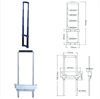 Pièces de bagages personnalisées de Guangzhou et vente de pièces de bagages Bagages durables Chariot en aluminium pour Rack Case DJ Tables de travail