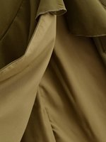 Robe midi chic et décontractée pour femme, nouvelle collection 2026, avec col en V, volants et manches volantées, style rétro.