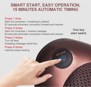 Almohada de masaje electrónica para hombros y cuello con calor Shiatsu inteligente para el hogar y el exterior, superventas, 2025 - Product Image 4