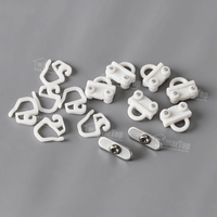 Accessoires traditionnels SMARTOP pour rails de rideaux simples, roulettes de glisse pour rideaux à plis ondulés, poulie en plastique pour rail de rideau en PVC