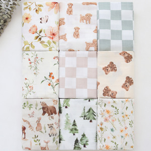 ผ้าห่อตัวเด็กแรกเกิด ป้องกันไรฝุ่น ใช้ได้ทุกฤดู ลายสัตว์ 200TC ปรับแต่งได้ ขนาด 120x120 ซม. ผ้าห่มเด็ก ผ้าก๊อซใยไผ่ผสมฝ้าย - Product Image 5