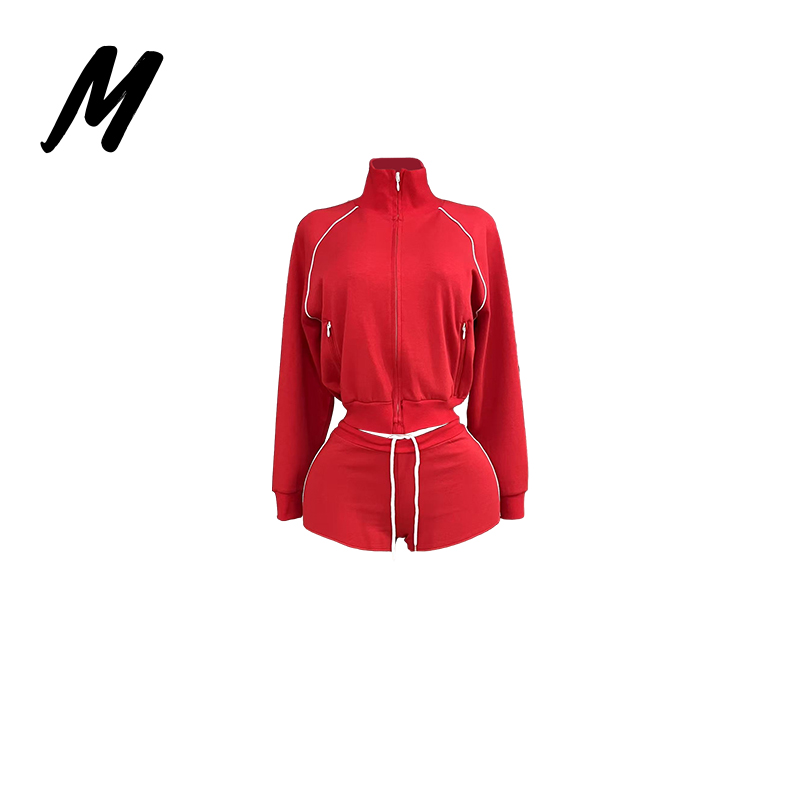 Red shorts set