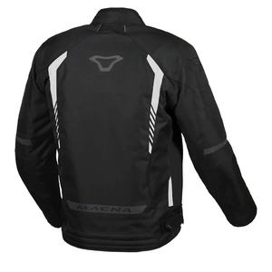 Veste de moto pour homme Macna Tazar - Blanc/Noir, tissu respirant, été/mi-saison - Product Image 1