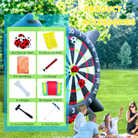 Jeu de Fléchettes de Football Géant Gonflable Grande Cible de Tir pour Jeux de Plein Air, le Camping et les Fêtes de Football