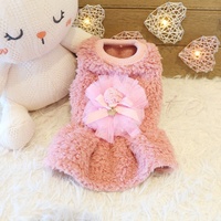 JXANRY Adorable robe d'hiver en coton pour petits chiens et chiots nouveau-nés mignon nœud papillon en peluche Cartoony motif du nouvel an