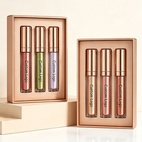 Sombra Ojos Private Label Factory Metal Eyeshadow Set Vibrant Colors Multi-Use Highlighter 3-Piece Set Eyeshadow Kit