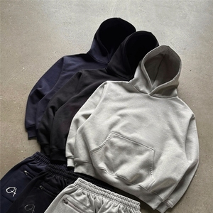Ensemble <span class=keywords><strong>de</strong></span> survêtement pour homme <span class=keywords><strong>de</strong></span> haute qualité, sweat-shirt et pantalon personnalisés, sweat-shirt gris à revers, pantalon <span class=keywords><strong>de</strong></span> survêtement, jogging confortable et lourd - Product Image 1