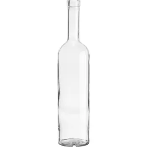 Garrafa de licor Califórnia de vidro transparente 750ml para bebidas Bar Top Screen Impresso Superfície Manuseio