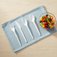 Greenday BPI Compostable 6 inch CPLA Bestek Wegwerpbestek Robuust Mes Vork Lepel Spork voor IJs Restaurant Fruit Salade Picknick