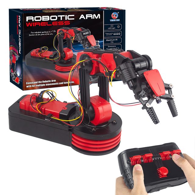 Factory Wholesale Wireless Robotic Arm Engineering Kit Remote Control Robot Building Toys Stem Science Kit for Kids