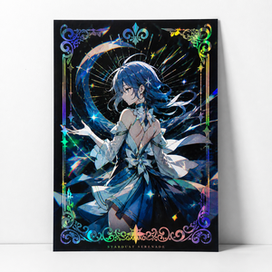 Affiches d'art personnalisées en feuille holographique, illustrations holographiques de fanart de dessins animés, marchandises fantaisie d'anime, goodies de collection, posters - Product Image 1