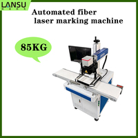 Machine de marquage laser à fibre en cabinet 20W 30W 50W avec système de vision CCD pour le marquage de logos métalliques
