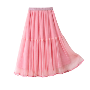 <span class=keywords><strong>Jupe</strong></span> pour filles Nouvelle collection Printemps-Automne Coréenne, style Princesse, en maille, polyvalente, élégante, <span class=keywords><strong>longue</strong></span> ou courte, à grand ourlet et grande ampleur, pour la danse et les fêtes - Product Image 3