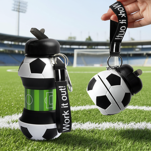 Nouveau cadeau créatif réutilisable personnalisé sans BPA lanière rétractable <span class=keywords><strong>de</strong></span> Botella <span class=keywords><strong>de</strong></span> Agua bouteille d'eau en silicone tasse d'eau - Product Image 1