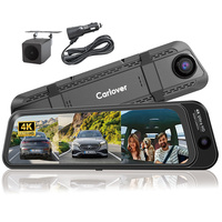 Caméra embarquée AI Carlover 4K UHD WIFI Fisheye 3 canaux avec vision nocturne, écran IPS, capteur G avant/arrière et moniteur de stationnement