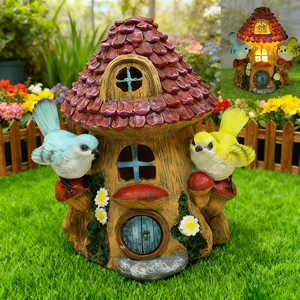 Cottage champignon miniature enchanté idéal pour l'installation du jardin féerique et du jardin de mousse - Product Image 2