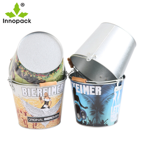 Seau à glace galvanisé de 5 pintes en métal de qualité Logo imprimé personnalisé pour la bière, le vin et la peinture Approvisionnement direct en usine - Product Image 6