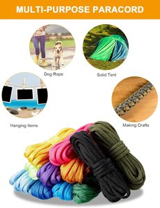 Cordon de fixation en paracorde 550 réfléchissant camouflage, 10 pieds, 7 brins, en nylon, pour tente, corde coupe-vent pour camping, attache de bâche, toutes saisons, extérieur - Product Image 6