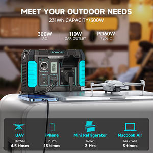 สถานีไฟฟ้าพกพา 300W <span class=keywords><strong>ROMOSS</strong></span> 231Wh แบตเตอรี่ลิเธียมสำรองสำหรับตั้งแคมป์ เครื่องกำเนิดไฟฟ้าพลังงานแสงอาทิตย์ พร้อมเต้ารับไฟฟ้ากระแสสลับ 120V 22V แบบ Pure Sine Wave - Product Image 4
