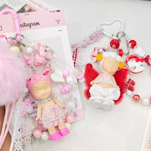 พวงกุญแจตุ๊กตา Sonny Angel แบบกำหนดเอง พวงกุญแจโลหะ DIY พวงกุญแจตุ๊กตา PVC อุปกรณ์เสริมพวงกุญแจ ขายส่ง - Product Image 1