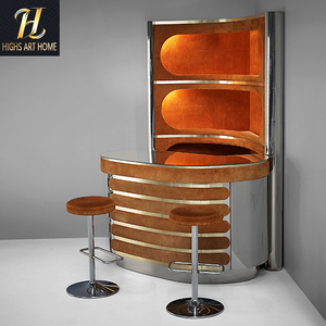 Meuble de <span class=keywords><strong>bar</strong></span> <span class=keywords><strong>d</strong></span>'<span class=keywords><strong>angle</strong></span> de luxe haut de gamme de designer italien pour villa, maison, salon rétro, avec rangement - Product Image 3