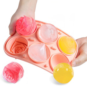 Moules à glaçons en silicone personnalisés pour la fabrication de crèmes, avec plateau en forme de rose, pour un démoulage facile - Product Image 1