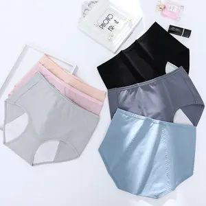 Nyaman Fisiologis Underwear Elastis Anti Bocor Celana Pakaian Pertengahan Pinggang Celana