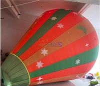 Grand ballon à air chaud gonflable commercial coloré accessoire d'ornement de noël pour le décor publicitaire de centre commercial promotionnel de festival