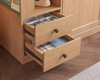 Moderner Kinderkleiderschrank mit Schiebetüren - Großer Aufbewahrungsschrank für Kleine Räume Schlafzimmer Wohnmöbel