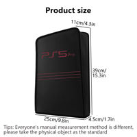Étui de protection simple de bonne qualité fait à la main pour console PS5 Pro, fermeture éclair en nylon, résistant aux chocs, grande capacité, matériau épais