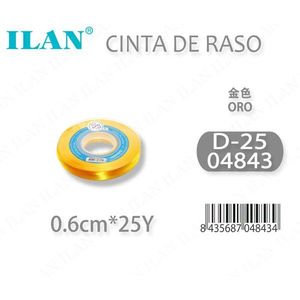 Nastro in Raso 0,6cm 25y Oro D-25 ORO - Product Image 1