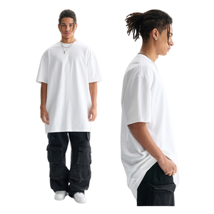 <span class=keywords><strong>T</strong></span>-shirts unis blancs personnalisés <span class=keywords><strong>T</strong></span>-<span class=keywords><strong>shirt</strong></span> ample et surdimensionné de haute qualité pour hommes 100% coton Vente en gros - Product Image 3