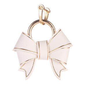 Hot Selling Luxury Multi-color Fashion PU Leather <b>Bow</b> Pendant Mobile Phone Decoration <b>Car</b> Key Chain Pendant - Product Image 5