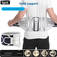 Ceinture de maintien de la taille en coton pour hommes et femmes Soulagement des douleurs dorsales pour les personnes âgées d'âge moyen Plaque en acier pour hernie discale lombaire