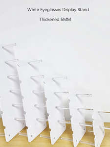 Modern Sunglasses Commercial Holder Plastic Retail Black White Transparent Acrylic Optical <b>Eyewear</b> Counter <b>Display</b> Stand Rack - Product Image 2