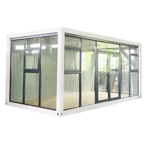Casa Contenedor Moderna de Vidrio con Paredes Rectangulares para Espacio de Vida u Oficina en Casa, Grosor Estándar - Product Image 1