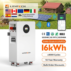 แบตเตอรี่ลิเธียมสำรองพลังงานแสงอาทิตย์สำหรับบ้าน EU Warehouse 51.2V 314Ah 16kWh ติดผนัง พร้อมระบบจัดการแบตเตอรี่อัจฉริยะ (Smart BMS) 8000 รอบการใช้งาน - Product Image 4