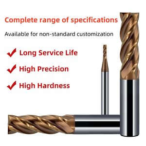 55&deg; 4 Flutes <strong>Flat</strong> <strong>End</strong> <strong>Mill</strong> For High-Hardness Steel Solid Carbide CNC Extra-Long <strong>End</strong> <strong>Mill</strong> Diameter Range 1mm To 20mm - Product Image 2